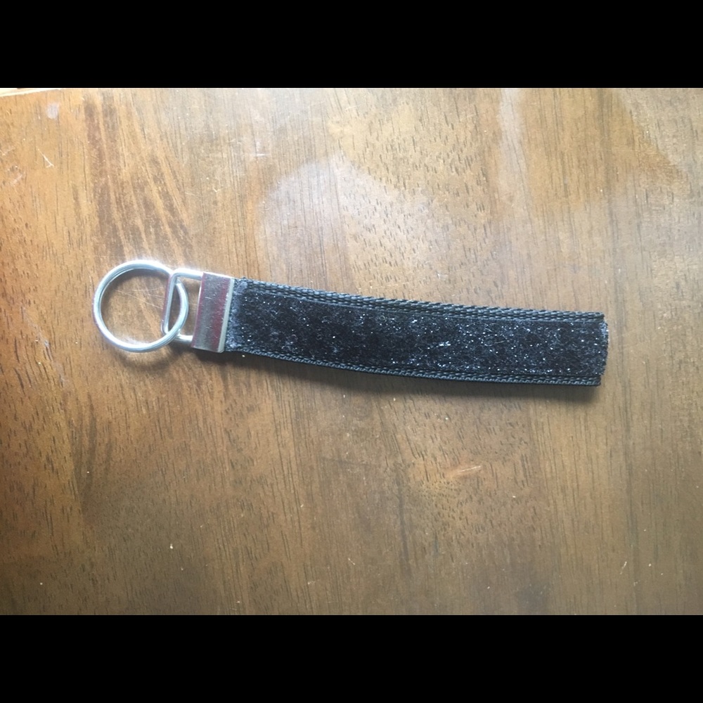 Black keychain wristlet